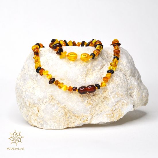 Parure En Ambre Bebe Cognac